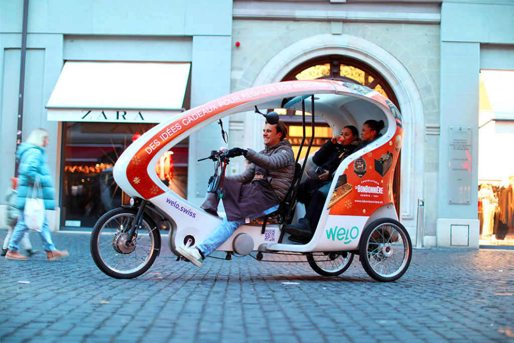 Street marketing flyers vélo-taxi