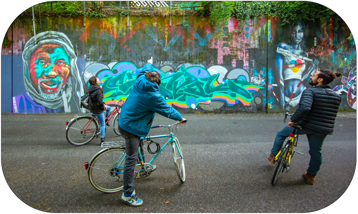 Balade Urban Arts, découverte des graffitis de Genève à vélo.