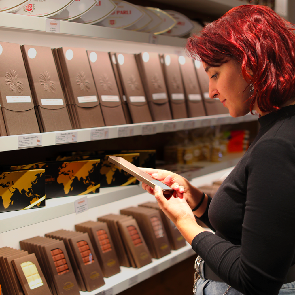 Boutique La Bonbonnière, découverte des chocolats de la marque.